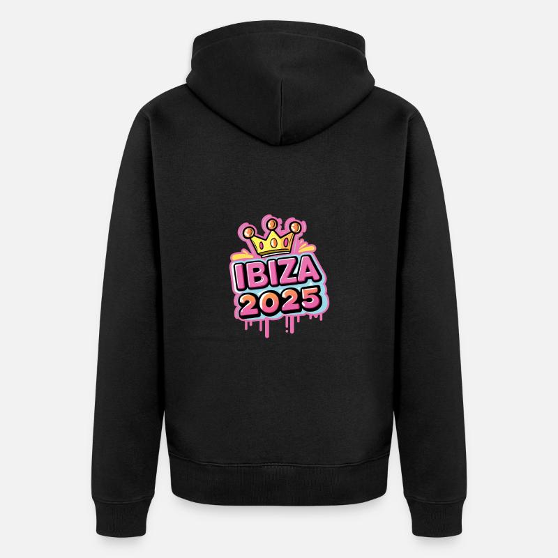 Fête Ibiza 2025 - Veste à capuche bio Premium Unisexe - noir