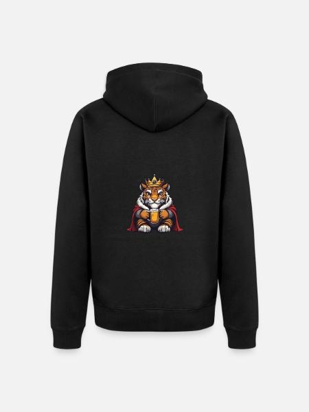 Tiger Bier Lustig - Unisex Premium Bio Zip Hoodie - Schwarz