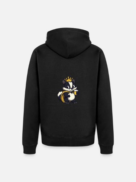 Skunk Beer Funny - Unisex Premium Organic Zip Hoodie - black