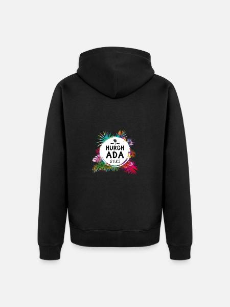 Hurghada 2025 Bunt - Unisex Premium Bio Zip Hoodie - Schwarz