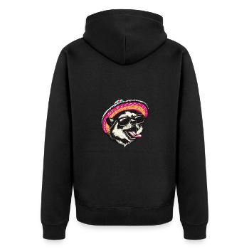 Skunk Funny Sombrero - Veste à capuche bio Premium Unisexe - noir - Dos - Nico (187cm)