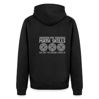 Plaques de poids d’haltérophile Bodybuilder Math - Veste à capuche bio Premium Unisexe - noir - Dos - Nico (187cm)