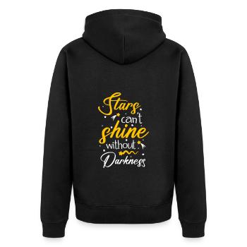 Stars Desire Astronomy Space - Unisex Premium Organic Zip Hoodie - black - Back - Nico (187cm)