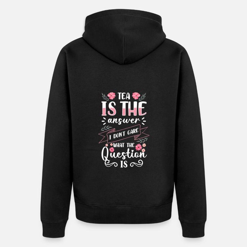 Tea Grandma Tea Lovers - Veste à capuche bio Premium Unisexe - noir