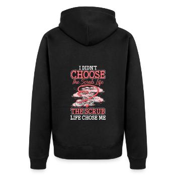 Medical studies Love wound - Unisex Premium Organic Zip Hoodie - black - Back - Nico (187cm)
