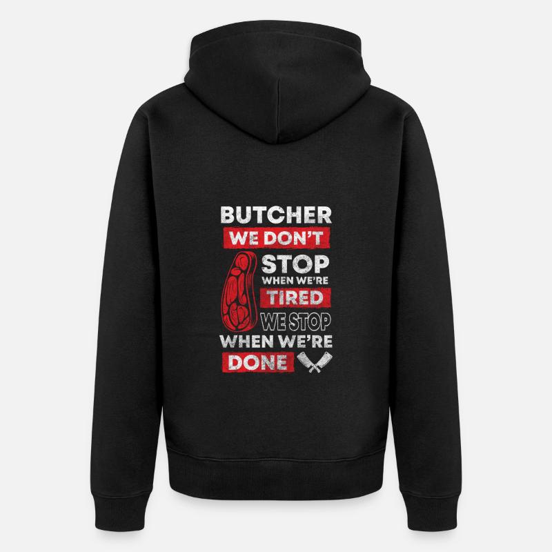 Boucher boucher Schwein - Veste à capuche bio Premium Unisexe - noir