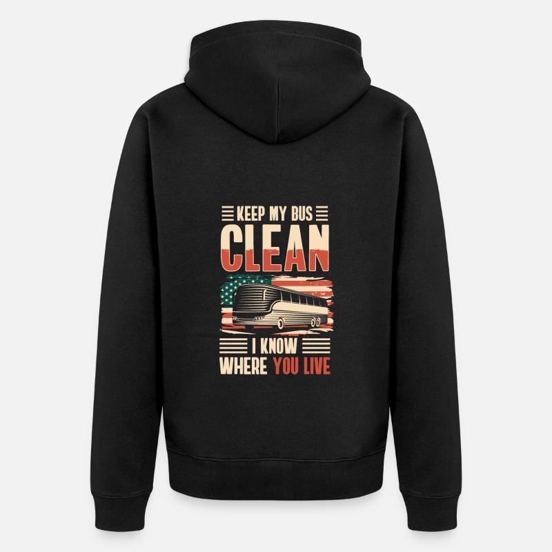 Fahrer Beruf Arbeit Kraftfahrer - Unisex Premium Bio Zip Hoodie - Schwarz