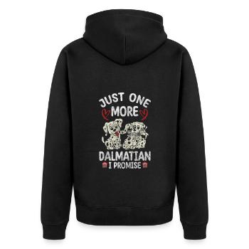 Dalmatian Dogs Points Dog Love - Unisex Premium Organic Zip Hoodie - black - Back - Nico (187cm)