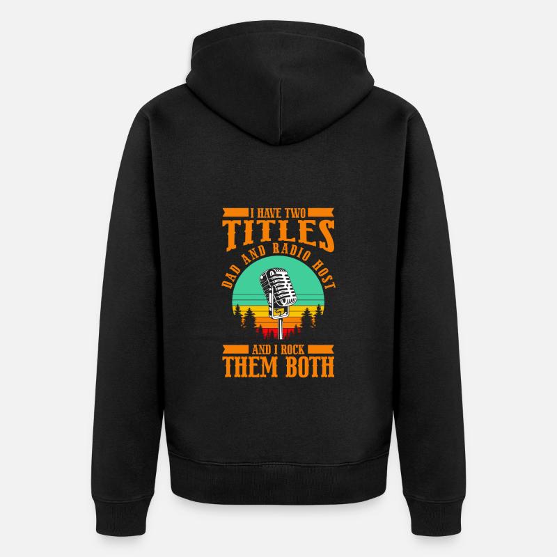 Moderator Programmsprecher Puls - Unisex Premium Bio Zip Hoodie - Schwarz