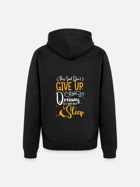 Sleep, late risers, relax, rest - Unisex Premium Organic Zip Hoodie - black