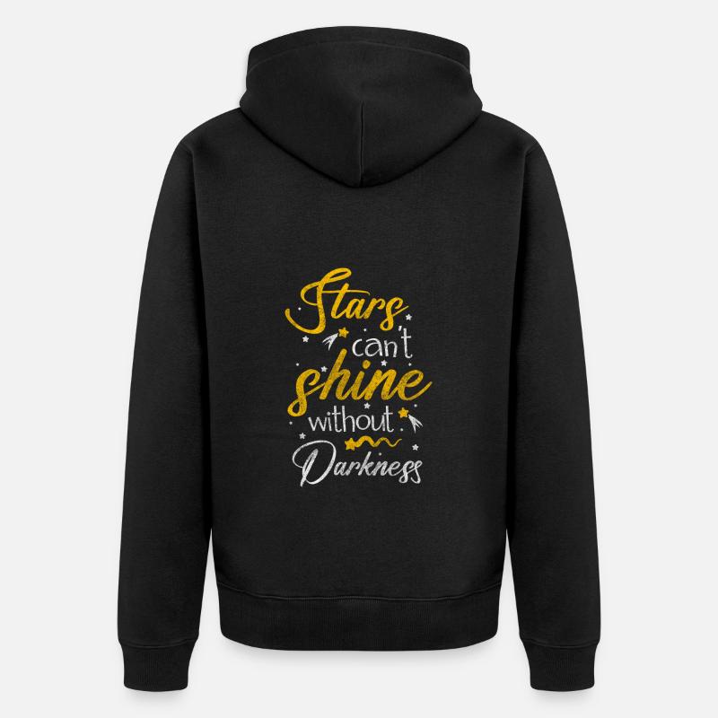 Étoile, Ciel, Espace, Ciel nocturne - Veste à capuche bio Premium Unisexe - noir