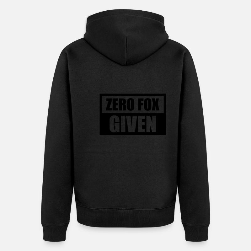 Zero Fox Given - Unisex Premium Bio Zip Hoodie - Schwarz