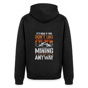 Mining Underground Mineral Resources Work - Unisex Premium Organic Zip Hoodie - black - Back - Nico (187cm)