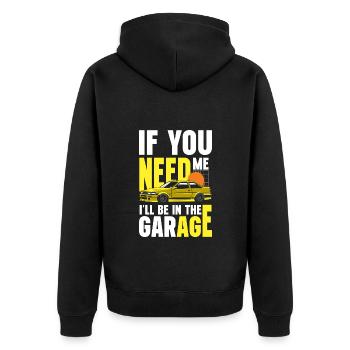 Tuning Racing Cars - Unisex Premium Organic Zip Hoodie - black - Back - Nico (187cm)