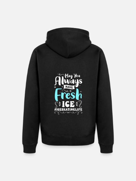 Schlittschuh Eisbahn - Unisex Premium Organic Zip Hoodie - black