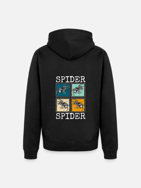 Spider Pet Tarantula - Unisex Premium Organic Zip Hoodie - black