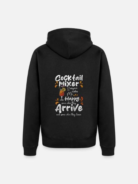 Blender Alcohol Drink - Unisex Premium Organic Zip Hoodie - black