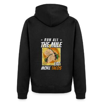 Tacos Espagnol Affamé Cinco de Mayo - Veste à capuche bio Premium Unisexe - noir - Dos - Nico (187cm)