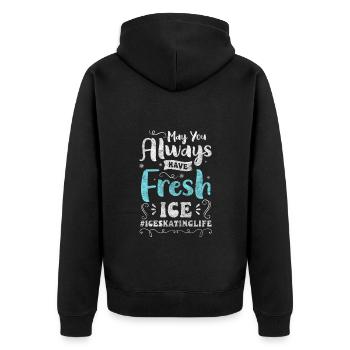 patins à glace patinoire sports danse sur glace - Veste à capuche bio Premium Unisexe - noir - Dos - Nico (187cm)