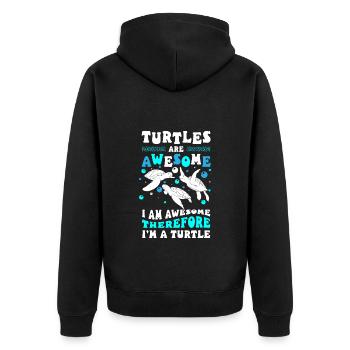 Bien-être des animaux marins Sweet - Veste à capuche bio Premium Unisexe - noir - Dos - Nico (187cm)