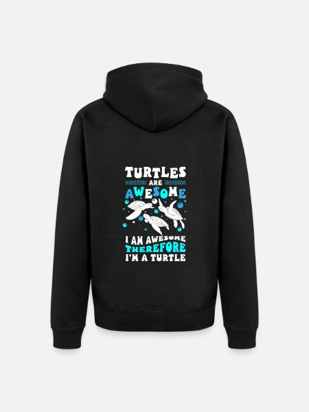 Meer Tierschutz Süß - Unisex Premium Bio Zip Hoodie - Schwarz