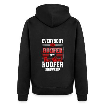 Craftsman House Construction Hammer Carpenter - Unisex Premium Organic Zip Hoodie - black - Back - Nico (187cm)