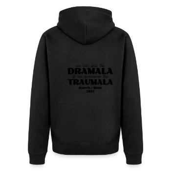 Ensemble, nous pouvons mettre fin au drame et au traumatisme - Veste à capuche bio Premium Unisexe - noir - Dos - Nico (187cm)