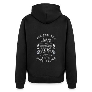 Magie Foi Étoiles Pouvoir - Veste à capuche bio Premium Unisexe - noir - Dos - Nico (187cm)