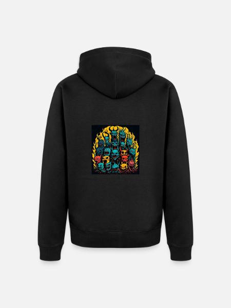 Monster - Unisex Premium Bio Zip Hoodie - Schwarz