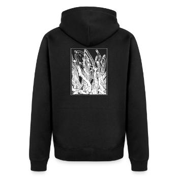 Anémone - Veste à capuche bio Premium Unisexe - noir - Dos - Nico (187cm)