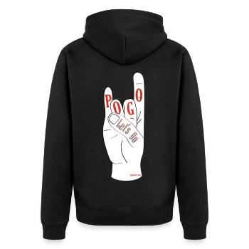 Let’s Go Pogo - Veste à capuche bio Premium Unisexe - noir - Dos - Nico (187cm)