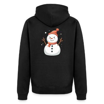 Bonhomme de neige douillet Fantaisie hivernale - Veste à capuche bio Premium Unisexe - noir - Dos - Nico (187cm)