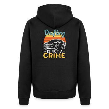 Le drift rétro n’est pas un design de voiture criminelle au coucher du film - Veste à capuche bio Premium Unisexe - noir - Dos - Nico (187cm)