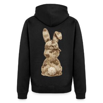Lapin derrière le camouflage Casquette Camouflage - Veste à capuche bio Premium Unisexe - noir - Dos - Nico (187cm)