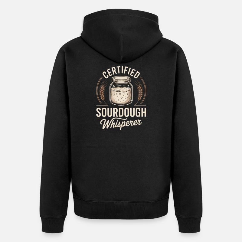 Chuchoteur certifié de levain - Veste à capuche bio Premium Unisexe - noir
