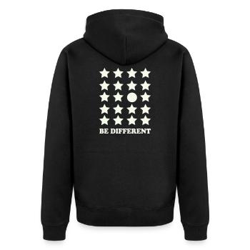 Cercle de la grille stellaire Be Different - Veste à capuche bio Premium Unisexe - noir - Dos - Nico (187cm)