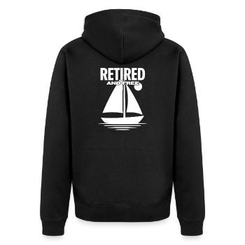 Retraite du voilier Freedom - Veste à capuche bio Premium Unisexe - noir - Dos - Nico (187cm)