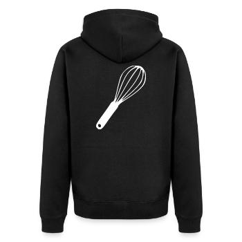 Whisk Cook Gift - Unisex Premium Organic Zip Hoodie - black - Back - Nico (187cm)