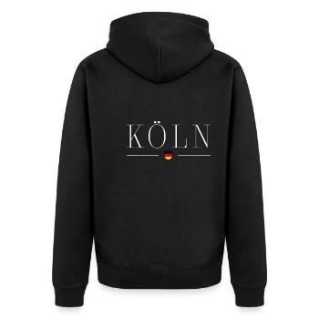 Cologne, Allemagne T-shirt élégance - Veste à capuche bio Premium Unisexe - noir - Dos - Nico (187cm)