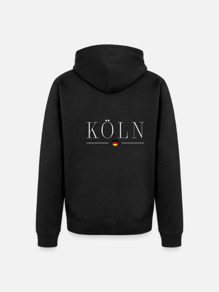 Cologne, Germany Elegance T-Shirt - Unisex Premium Organic Zip Hoodie - black