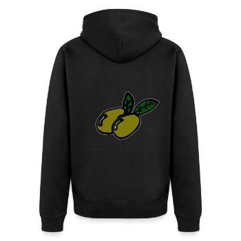 Deux olives - Veste à capuche bio Premium Unisexe - noir - Dos - Nico (187cm)