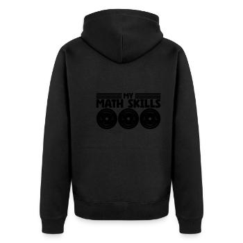 Plaques de poids d’haltérophile Bodybuilder Math - Veste à capuche bio Premium Unisexe - noir - Dos - Nico (187cm)