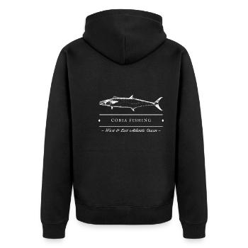 Cobia Fishing Saltwater Fish Fishing - Unisex Premium Organic Zip Hoodie - black - Back - Nico (187cm)