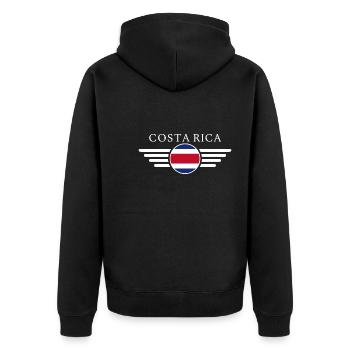 Costa Rica Style Design T-Shirt - Veste à capuche bio Premium Unisexe - noir - Dos - Nico (187cm)