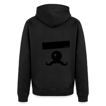 Pappnas - Karneval Kostüm - Unisex Premium Bio Zip Hoodie - Schwarz - Hinten - Nico (187cm)