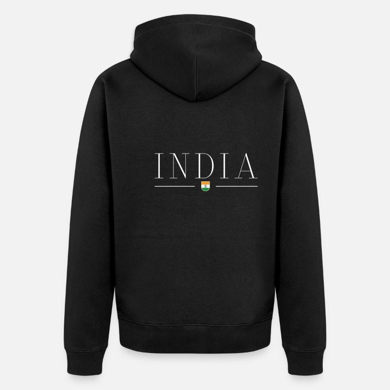 J’aime l’Inde - Veste à capuche bio Premium Unisexe - noir