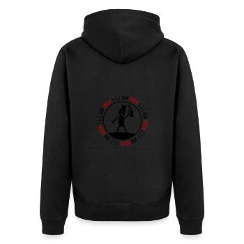 Enterrement de vie de garçon 2024 - Veste à capuche bio Premium Unisexe - noir - Dos - Nico (187cm)