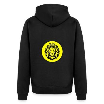 Symbole de la couronne du lion - Veste à capuche bio Premium Unisexe - noir - Dos - Nico (187cm)