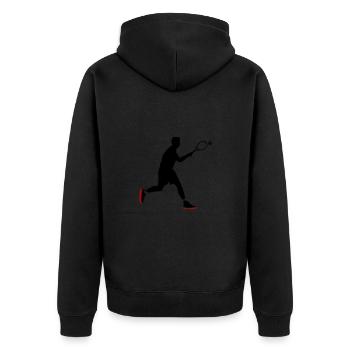 Icône du joueur de tennis - Veste à capuche bio Premium Unisexe - noir - Dos - Nico (187cm)