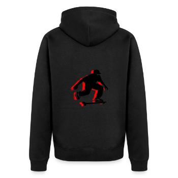 planche à roulettes homme symbole planche à roulettes - Veste à capuche bio Premium Unisexe - noir - Dos - Nico (187cm)